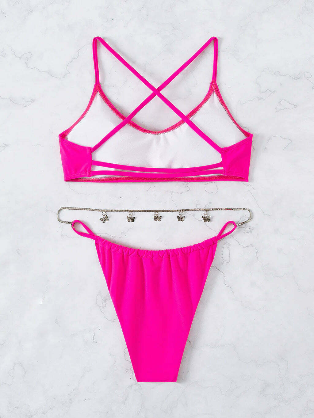 Y2K Aesthetic Butterfly Pendant Bikini: Coquette & Grunge Style Fashion Statement Y2K Aesthetic Butterfly Pendant Bikini: Coquette & Grunge Style Fashion Statement