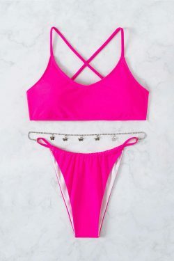 Y2K Aesthetic Butterfly Pendant Bikini: Coquette & Grunge Style Fashion Statement