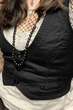 Y2K Aesthetic Button Front Corset Top - Coquette Grunge Fashion with Pastel Goth Touch