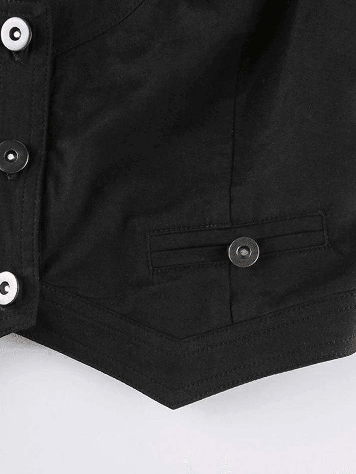 Y2K Aesthetic Button Front Corset Top - Coquette Grunge Fashion with Pastel Goth Touch Y2K Aesthetic Button Front Corset Top - Coquette Grunge Fashion with Pastel Goth Touch