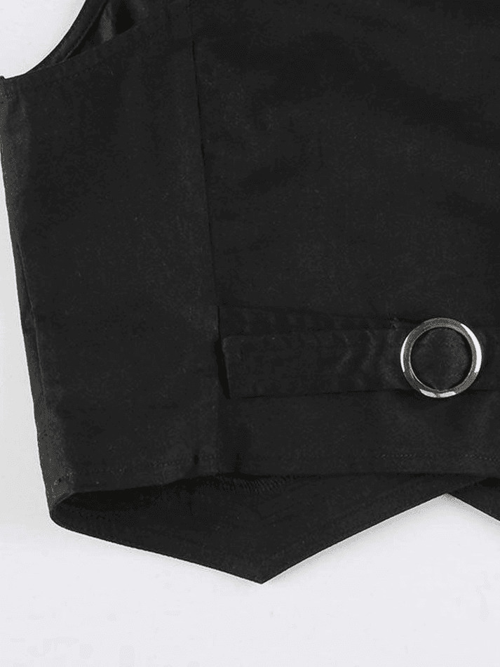 Y2K Aesthetic Button Front Corset Top - Coquette Grunge Fashion with Pastel Goth Touch Y2K Aesthetic Button Front Corset Top - Coquette Grunge Fashion with Pastel Goth Touch