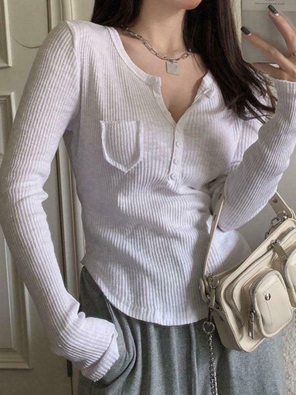 Y2K Aesthetic Button Front Crop Knit Top for Women - Coquette & Grunge Style Fashion Y2K Aesthetic Button Front Crop Knit Top for Women - Coquette & Grunge Style Fashion