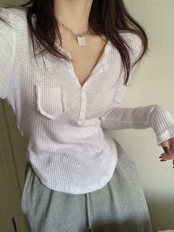 Y2K Aesthetic Button Front Crop Knit Top for Women - Coquette & Grunge Style Fashion Y2K Aesthetic Button Front Crop Knit Top for Women - Coquette & Grunge Style Fashion