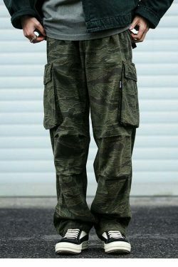 Y2K Aesthetic Camo Cargo Pants: Coquette Style Grunge Fashion for Women