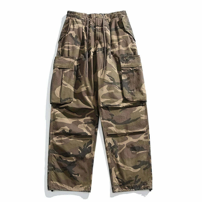 Y2K Aesthetic Camo Cargo Pants: Coquette Style Grunge Fashion for Women Y2K Aesthetic Camo Cargo Pants: Coquette Style Grunge Fashion for Women