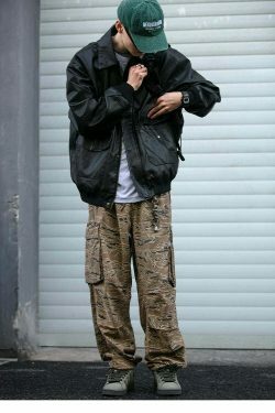 Y2K Aesthetic Camo Cargo Pants: Coquette Style Grunge Fashion for Women