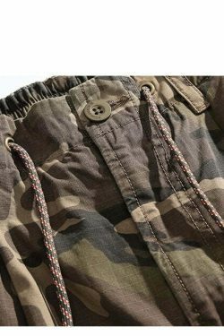 Y2K Aesthetic Camo Cargo Pants: Coquette Style Grunge Fashion for Women