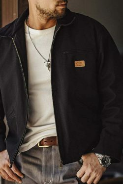 Y2K Aesthetic Canvas Workwear Jacket for Women - Coquette Grunge Fashion