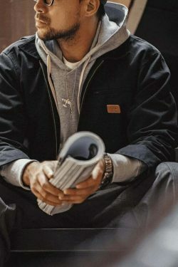 Y2K Aesthetic Canvas Workwear Jacket for Women - Coquette Grunge Fashion