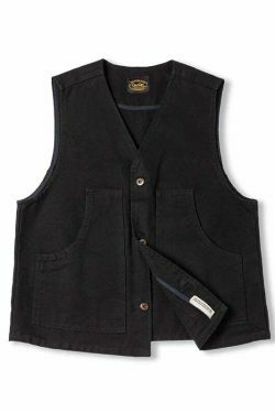 Y2K Aesthetic Canvas Workwear Vest - Coquette Grunge Fashion with Pastel Goth Vibes