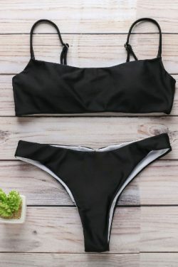 Y2K Aesthetic Cargo Skirt - Coquette Style & Grunge Fashion - Split Strap Solid Color Bikini