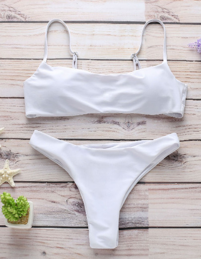 Y2K Aesthetic Cargo Skirt - Coquette Style & Grunge Fashion - Split Strap Solid Color Bikini