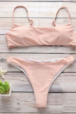 Y2K Aesthetic Cargo Skirt - Coquette Style & Grunge Fashion - Split Strap Solid Color Bikini