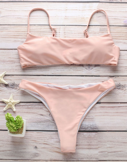 Y2K Aesthetic Cargo Skirt - Coquette Style & Grunge Fashion - Split Strap Solid Color Bikini