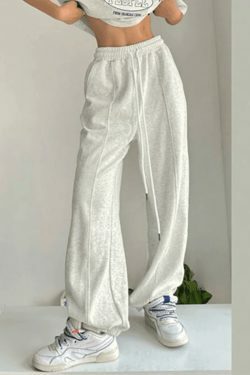 Y2K Aesthetic Cargo Skirt - Coquette Style Grunge Outfit with Street Solid Color Sweatpants