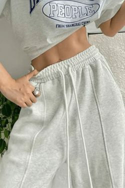 Y2K Aesthetic Cargo Skirt - Coquette Style Grunge Outfit with Street Solid Color Sweatpants