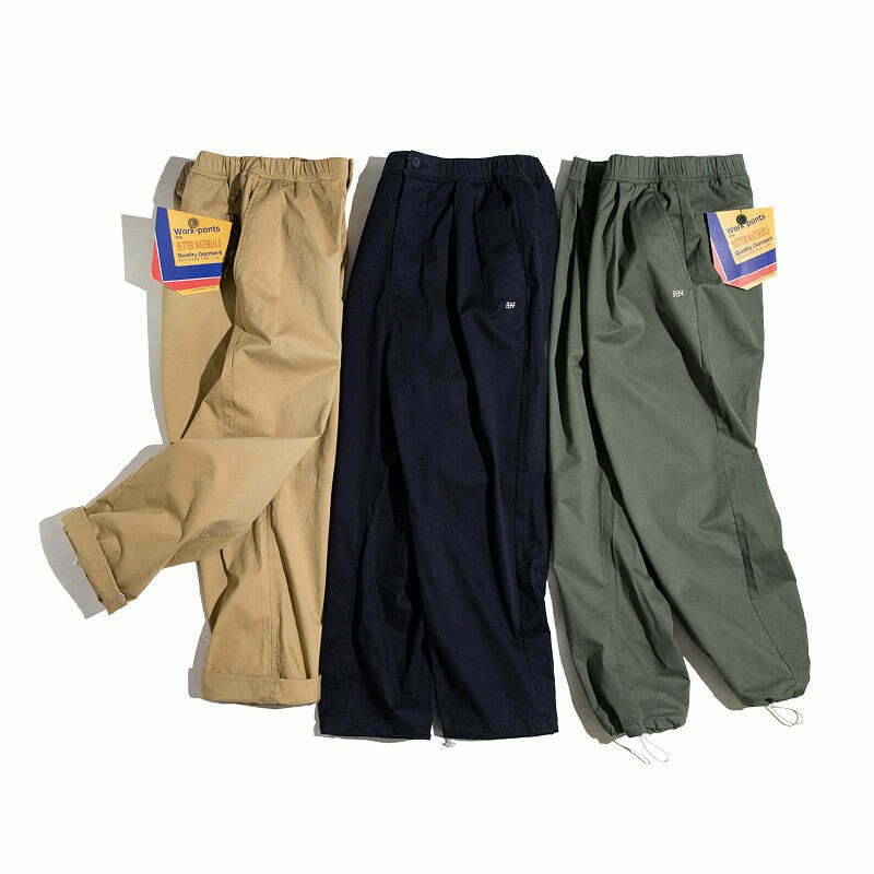 Y2K Aesthetic Cargo Skirt: Coquette Style Elasticated Workwear Pants Y2K Aesthetic Cargo Skirt: Coquette Style Elasticated Workwear Pants