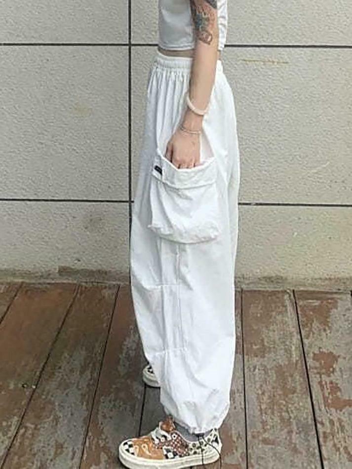 Y2K Aesthetic Cargo Skirt: Coquette Style Grunge Fashion - Drawstring Cargo Joggers Y2K Aesthetic Cargo Skirt: Coquette Style Grunge Fashion - Drawstring Cargo Joggers