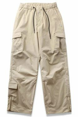 Y2K Aesthetic Cargo Skirt: Coquette Style Grunge Fashion for Women - Straight Leg Twill Cargo Pants