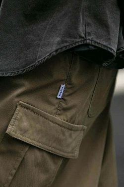 Y2K Aesthetic Cargo Skirt: Coquette Style Grunge Fashion for Women - Straight Leg Twill Cargo Pants