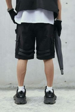 Y2K Aesthetic Cargo Skirt: Coquette Style Grunge Fashion for Women - Tactical Utility Cargo Shorts