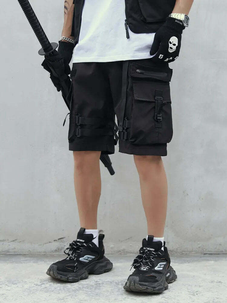 Y2K Aesthetic Cargo Skirt: Coquette Style Grunge Fashion for Women - Tactical Utility Cargo Shorts