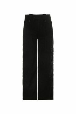 Y2K Aesthetic Cargo Skirt: Coquette Style Grunge Fashion with Buttoned Straight Leg Jeans