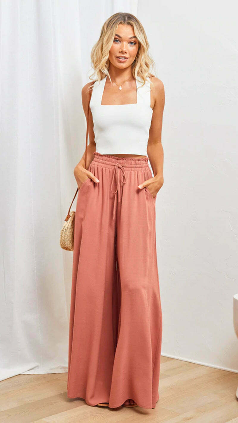 Y2K Aesthetic Cargo Skirt: Coquette Style Grunge Fashion with Casual Wide-Leg Loose Fit Y2K Aesthetic Cargo Skirt: Coquette Style Grunge Fashion with Casual Wide-Leg Loose Fit