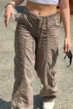 Y2K Aesthetic Cargo Skirt: Coquette Style Grunge Fashion with Pastel Goth Vibes