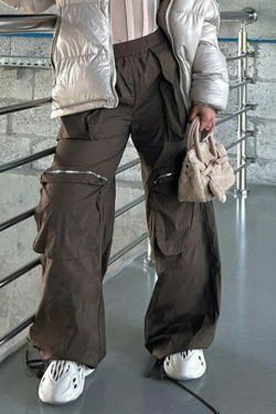 Y2K Aesthetic Cargo Skirt: Coquette Style Grunge Fashion with Pastel Goth Vibes