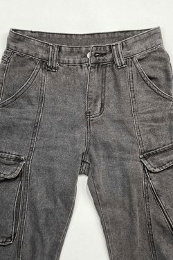 Y2K Aesthetic Cargo Skirt: Coquette Style Grunge Fashion with Pastel Goth Vibes