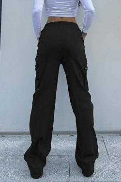 Y2K Aesthetic Cargo Skirt: Coquette Style Grunge Fashion with Pocket Zipper Detail