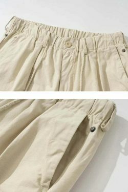 Y2K Aesthetic Cargo Skirt: Coquette Style Grunge Fashion with Relaxed Drawstring