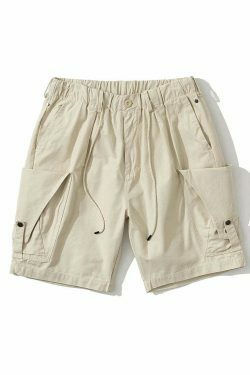 Y2K Aesthetic Cargo Skirt: Coquette Style Grunge Fashion with Relaxed Drawstring