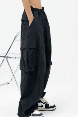 Y2K Aesthetic Cargo Skirt: Coquette Style Grunge Fashion with Street Pocket Patch, Loose Fit