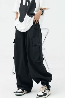 Y2K Aesthetic Cargo Skirt: Coquette Style Grunge Fashion with Street Pocket Patch, Loose Fit