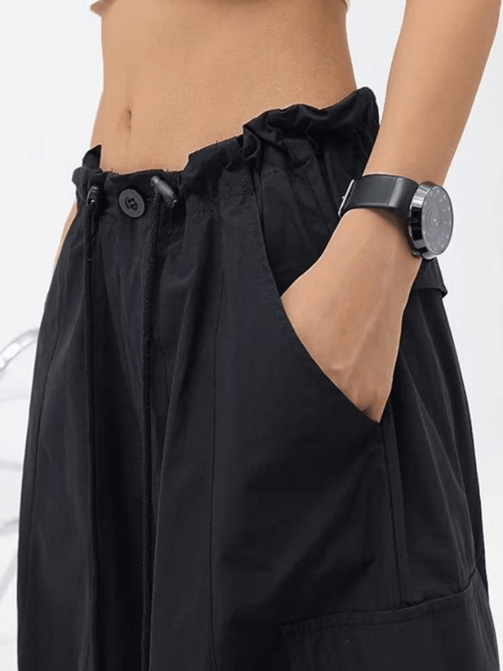 Y2K Aesthetic Cargo Skirt: Coquette Style Grunge Fashion with Street Pocket Patch, Loose Fit