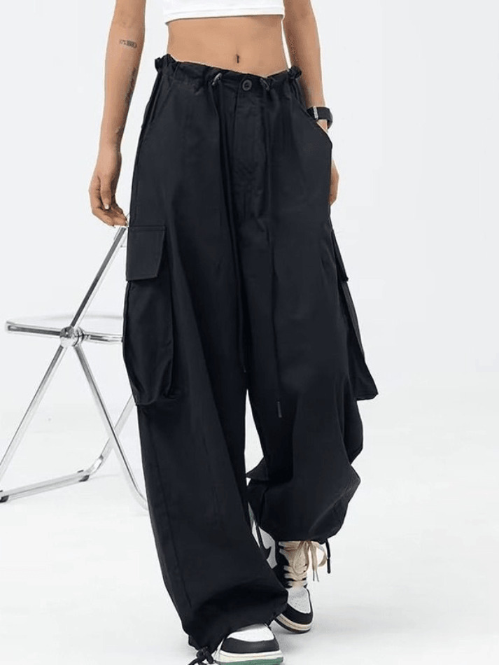 Y2K Aesthetic Cargo Skirt: Coquette Style Grunge Fashion with Street Pocket Patch, Loose Fit