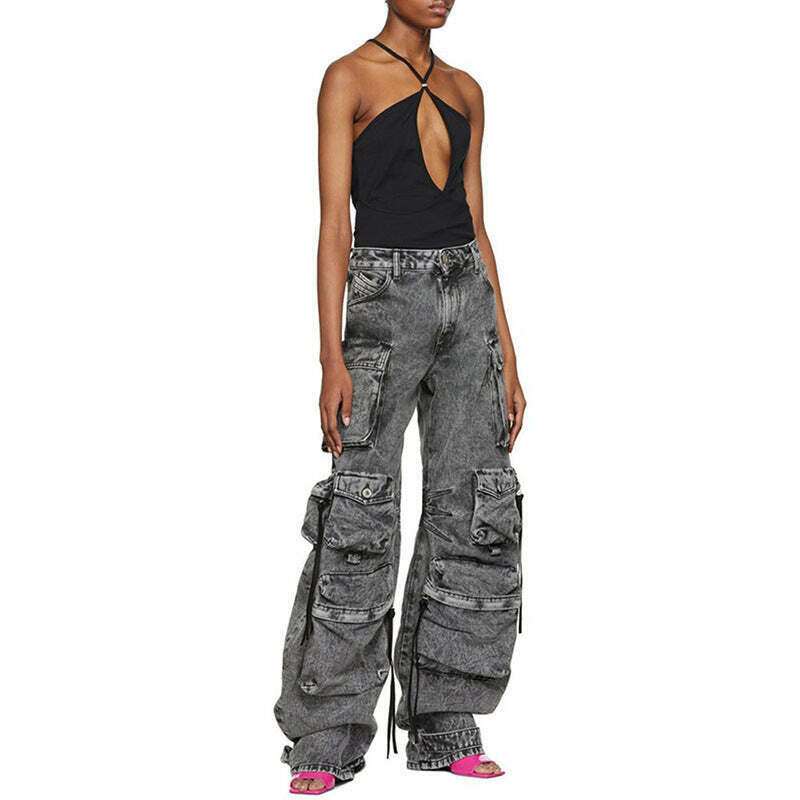 Y2K Aesthetic Cargo Skirt: Coquette Style Grunge Outfit with Cute Tops and Pastel Goth Vibes