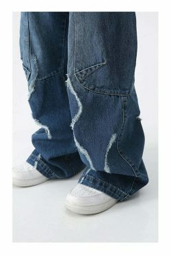 Y2K Aesthetic Cargo Skirt: Coquette Style Grunge Outfit with Loose Fit Cargo Jeans