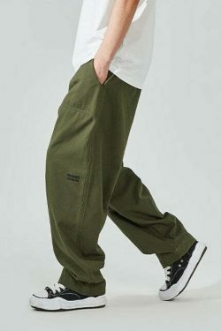 Y2K Aesthetic Cargo Skirt: Coquette Style Grunge Outfit with Loose Fit Skater Pants
