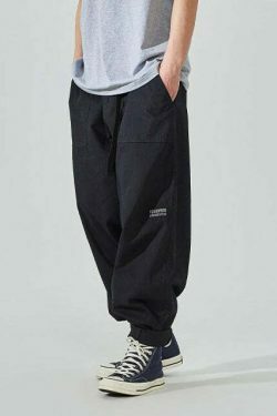 Y2K Aesthetic Cargo Skirt: Coquette Style Grunge Outfit with Loose Fit Skater Pants