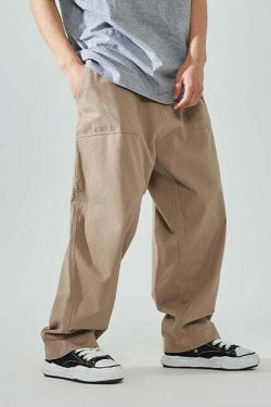 Y2K Aesthetic Cargo Skirt: Coquette Style Grunge Outfit with Loose Fit Skater Pants