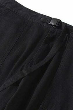 Y2K Aesthetic Cargo Skirt: Coquette Style Grunge Outfit with Loose Fit Skater Pants