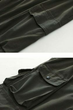 Y2K Aesthetic Cargo Skirt: Coquette Style Grunge Outfit with Pastel Goth Vibes