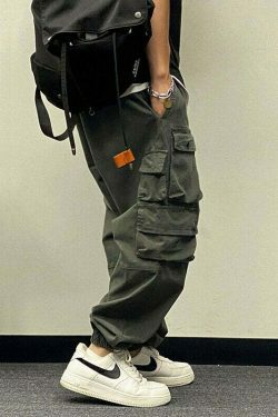 Y2K Aesthetic Cargo Skirt: Coquette Style Grunge Outfit with Pastel Goth Vibes