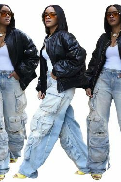 Y2K Aesthetic Cargo Skirt: Coquette Style Grunge Outfit with Retro Multi-Pocket Denim Pants