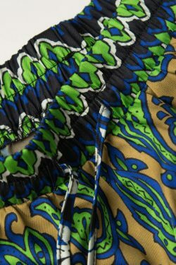 Y2K Aesthetic Cargo Skirt in Paisley Print for Women - Coquette Style Grunge Fashion