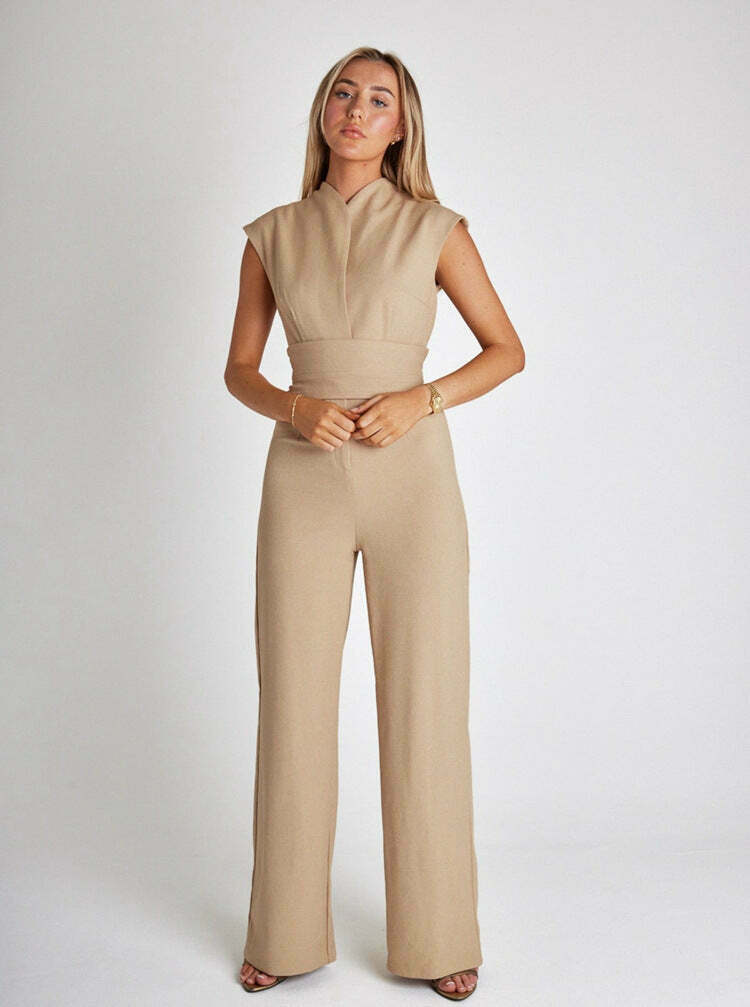 Y2K Aesthetic Cargo Skirt Jumpsuit: Coquette Style Sleeveless Straight Pants Outfit Y2K Aesthetic Cargo Skirt Jumpsuit: Coquette Style Sleeveless Straight Pants Outfit