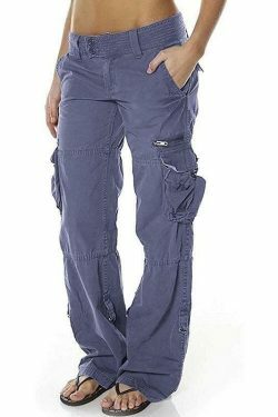 Y2K Aesthetic Cargo Skirt: Low Waist Baggy Parachute Cargo Pants